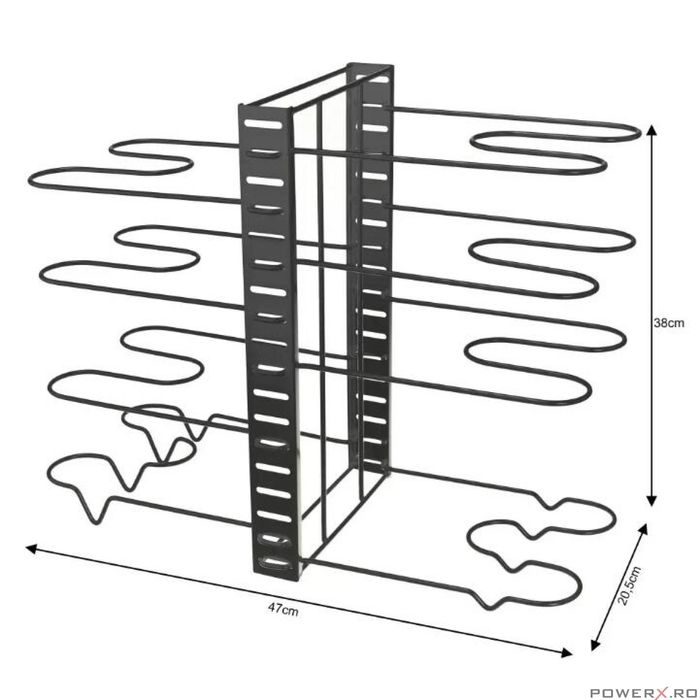 Suport, organizator pentru depozitarea tigailor, oalelor, capacelor,