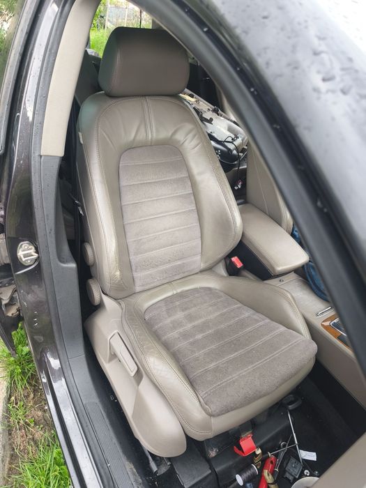 Scaune alcantara cu încălzire scaune față și banchetă Volkswagen Passat B6 / scaune piele Passat B6
