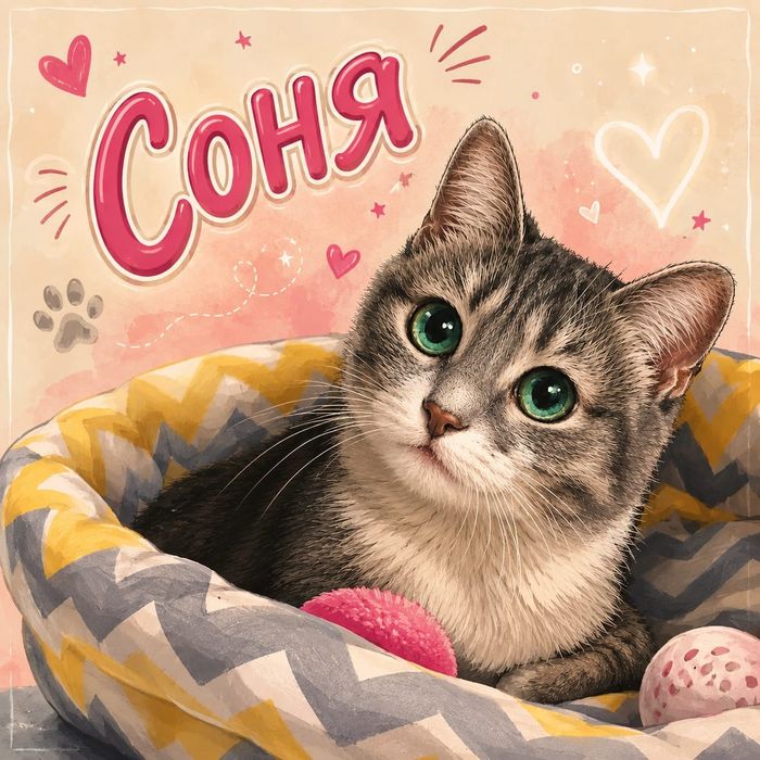 Кошка 1 год.    !