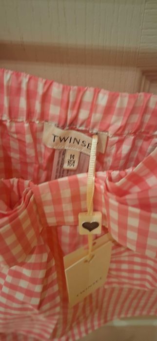 TWINSET ТОП С ПАНДЕЛКА - 164 / XS - Розово каре