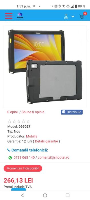 Tableta zebra et40 impecabila+ husa