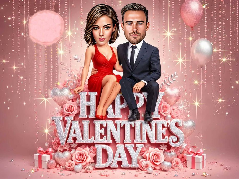 Дигитални карикатури/шаржове за свети Валентин и Трифон Зарезан