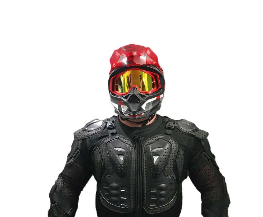 Кросов комплект атв протекция каска очила и ризница