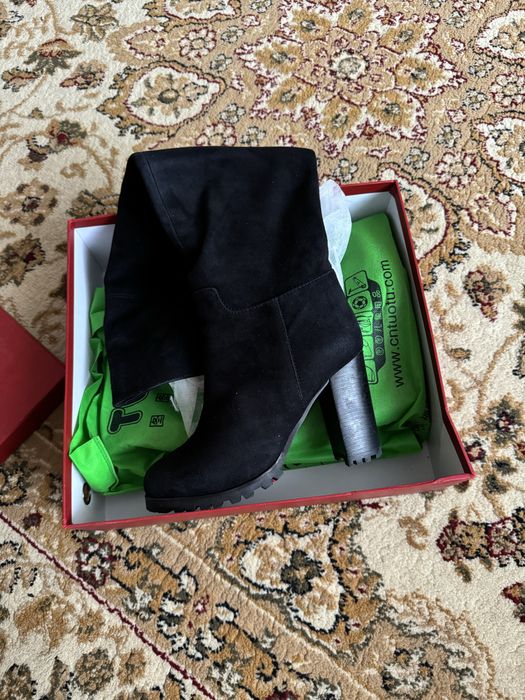 Ботфорты замшевые