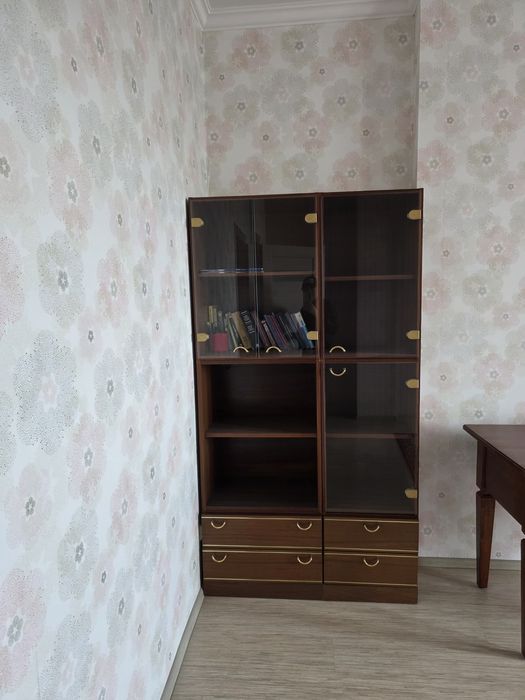 Шкаф со стеклом из дерева