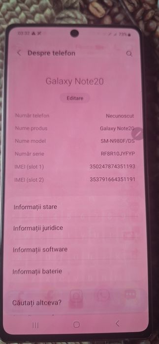 Samsung note 20 piese