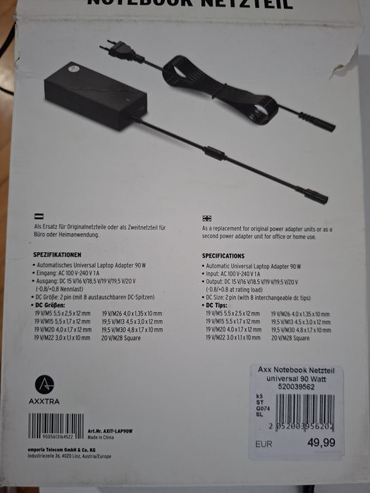 Incarcator universal de laptop