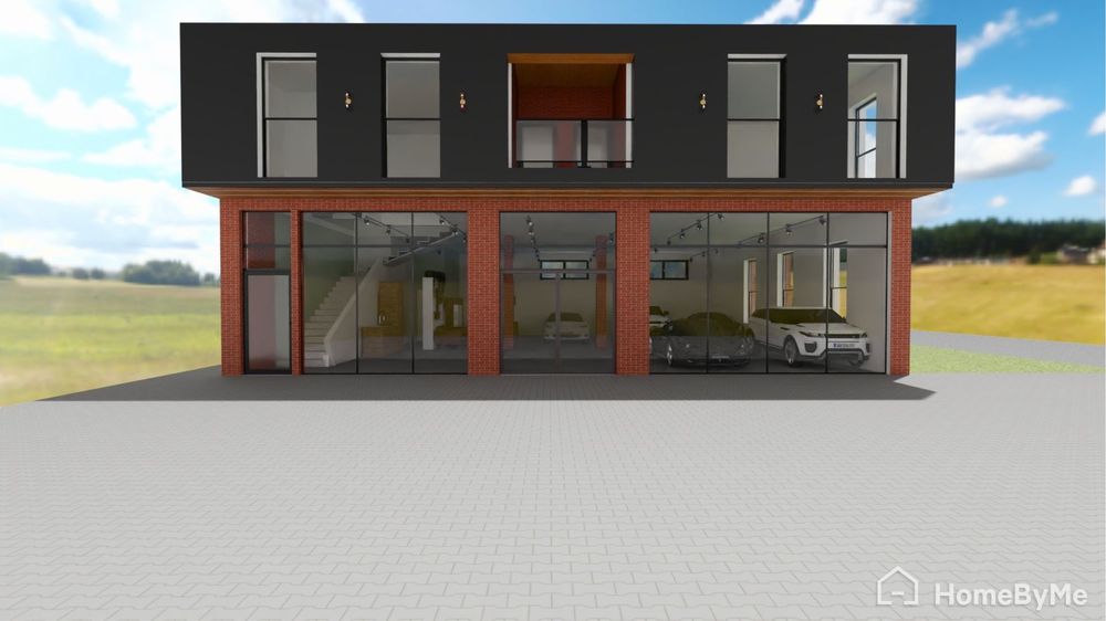 Cladire noua formata din Spatiu comercial, Showroom si birouri