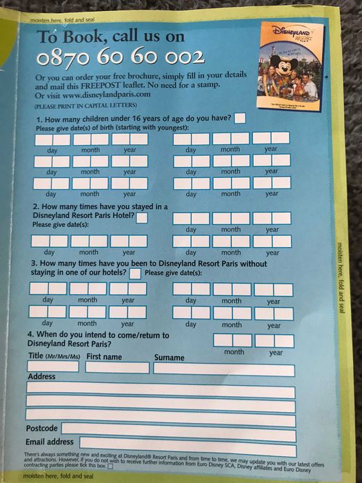 Картичка на Дисниленд