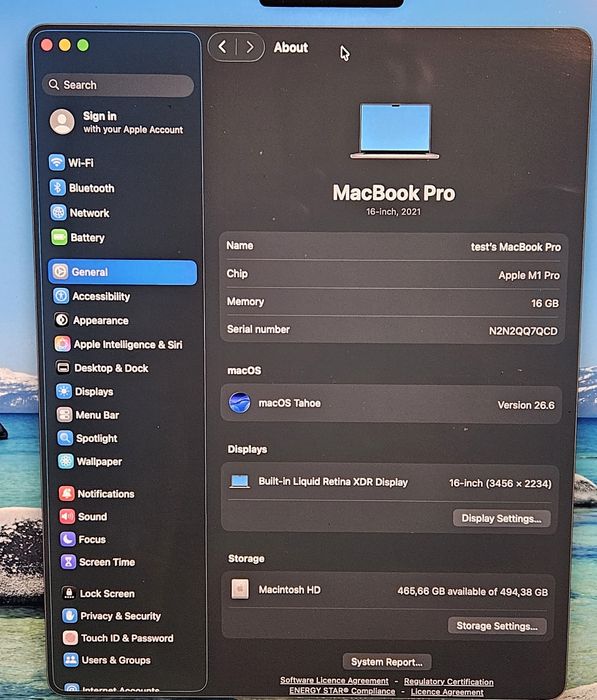 MacBook M1 Pro 16" 2021, 16GB ram, 500GB stocare