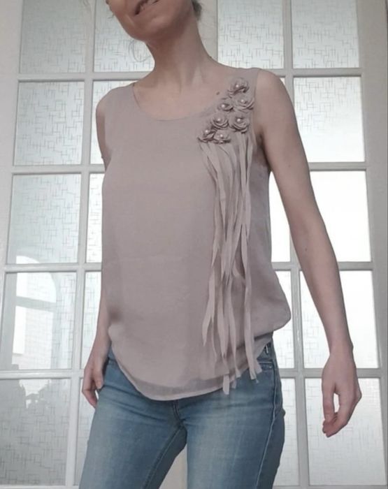 Tricou roz pudra elegant S