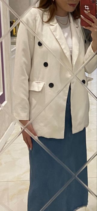 Белый пиджак 44 размер