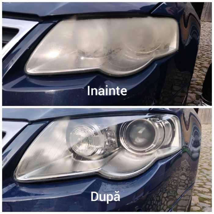 Polisare faruri cu polimer lichid