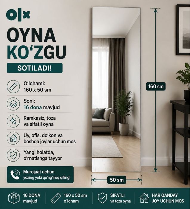 Arzon narxda Kozgu BEZ RAMKA