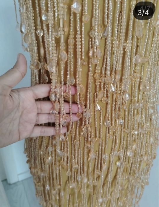 Rochie cu franjuri de sticla