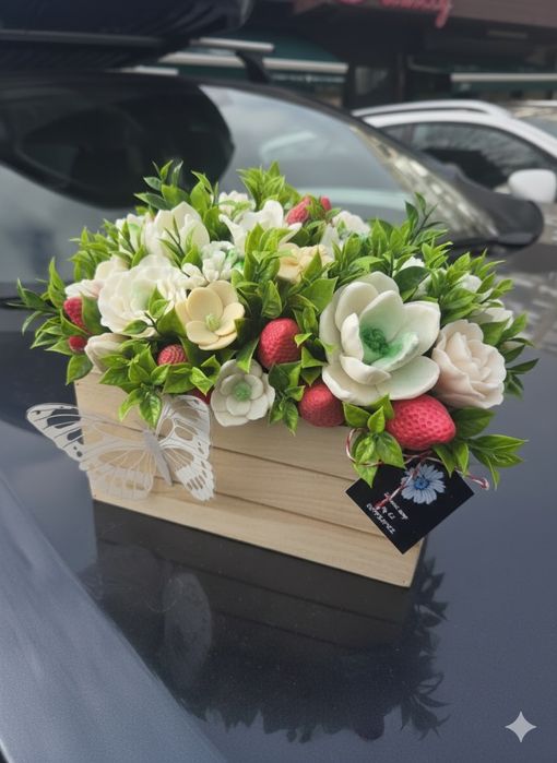 Сапунени цветя за подарък