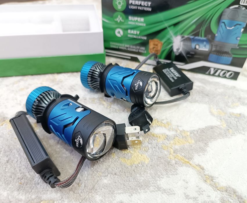 Мини Bi Led линза H4 с гарантией.