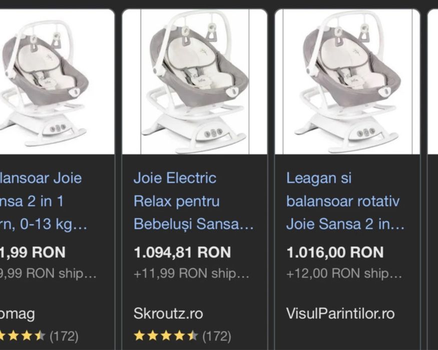 Joie Sansa 2in1 balansoar si leagan pentru bebe