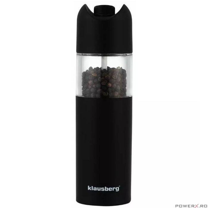 Rasnita electrica pentru sare si piper, negru, Kinghoff