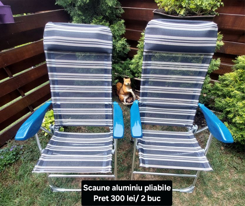 Scaune aluminiu pliabile