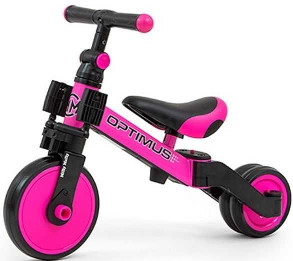 Детско колело milly-mally optimus  3в1--rozovo