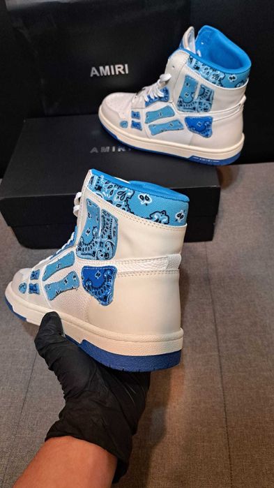 Adidasi Amiri Skeleton bandana blue