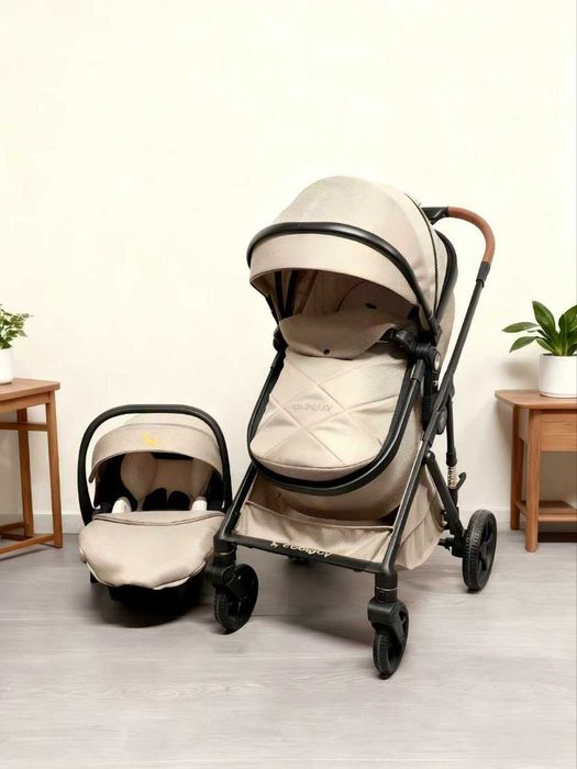 Kоляска 2 в 1 Gindav Premium Beige