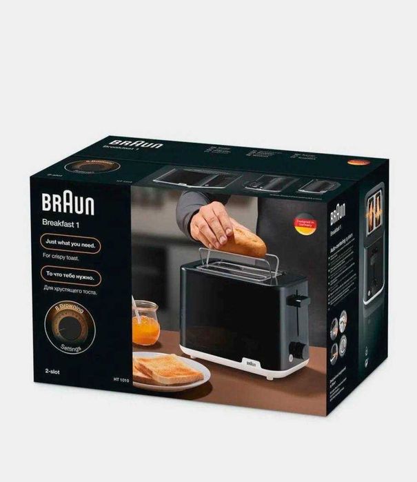 Тостер BRAUN HT1010BK завтрака для всей семьи занимало минимум времени