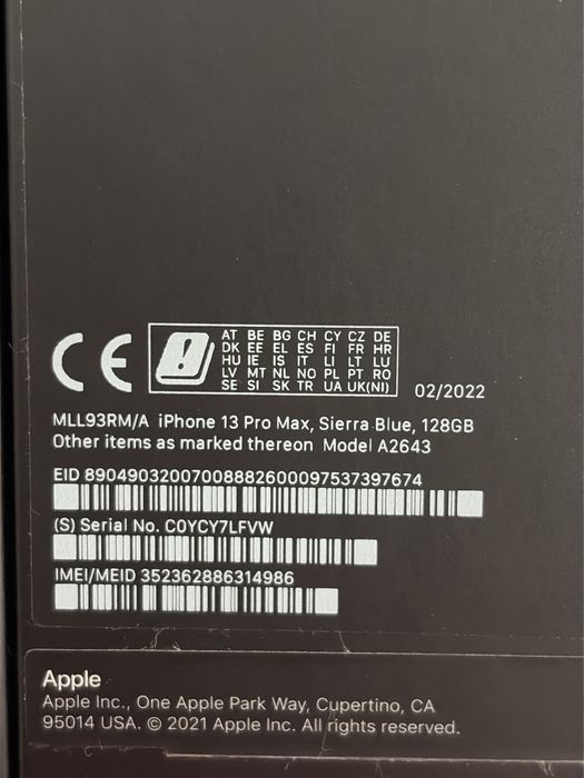 iPhone 13 Pro Max Sierra Blue Neverlocked 128 (BONUS CADOU)