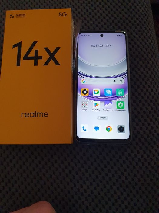 Телефон  14х realme GSM нов с гаранция  от Yettel  Samsung    + подаръ