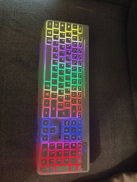 Tastatură Wireless Silent, Backlit, Layout Francez AZERTY
