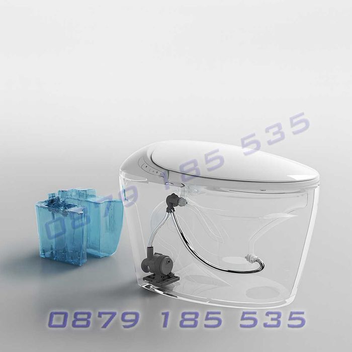 Луксозна тоалетна автоматични функции вградено казанче баня моноблок