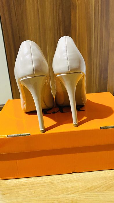 Pantofi Stiletto, Bej, nr. 35