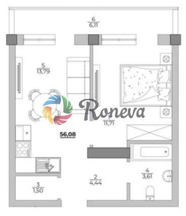 Отличен двустаен апартамент к.к. Чайка