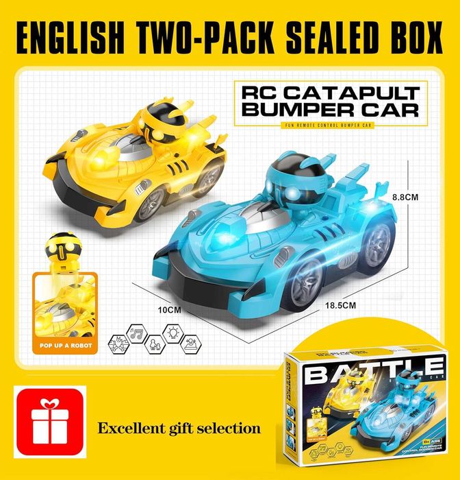 Klsniur 2 броя коли с дистанционно управление 2,4 Ghz, с LED светлина