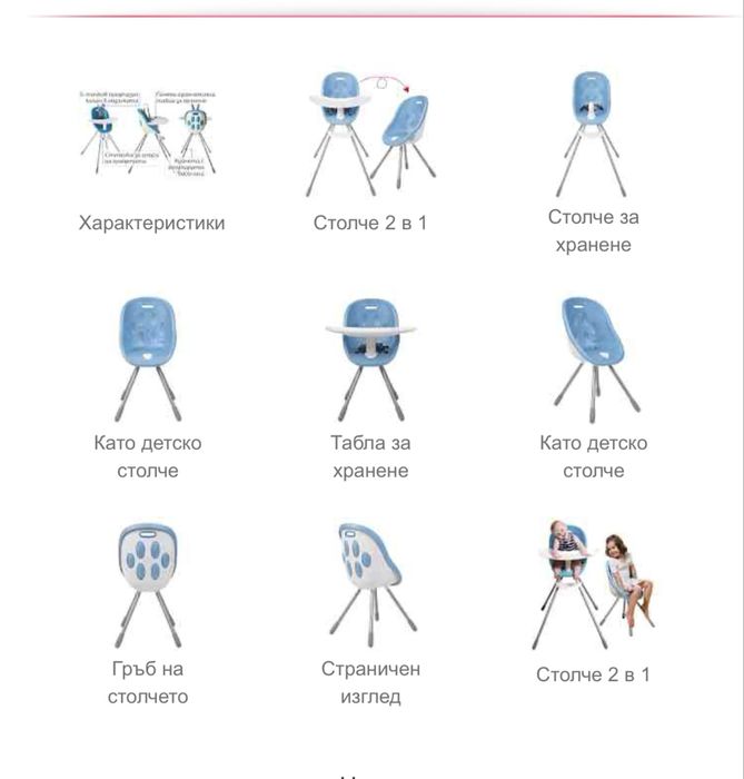 Столче за хранене 2 в 1 Phil & Teds POPPY