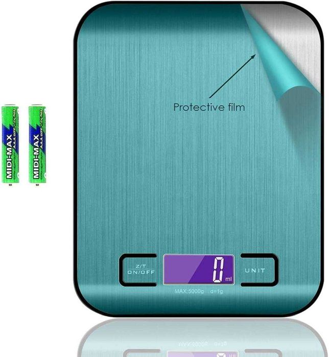 Цифрова кухненска везна,неръждаема стомана, LCD дисплей, 5кг