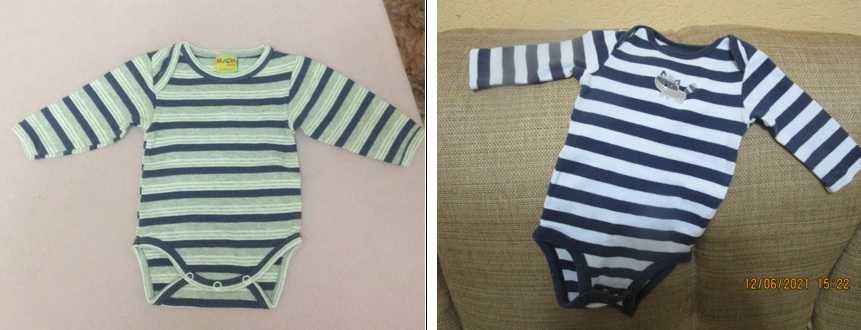 Продаются б/у боди с длинными рукавами  для мальчика 0-3 мес из США
