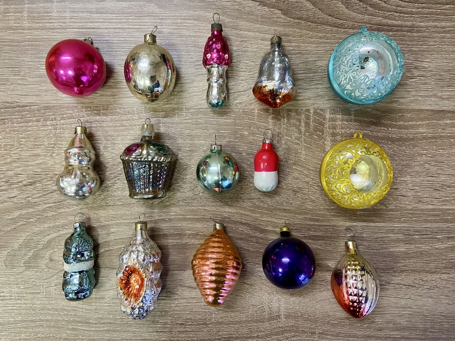 Винтидж съветски коледни играчки за елха