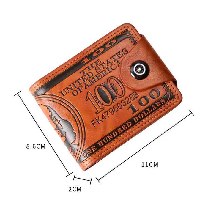 Мъжки портфейл от еко кожа – дизайн 100 US Dollar