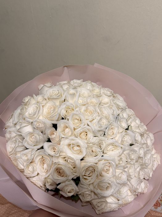 Букет Белые Свежие Розы