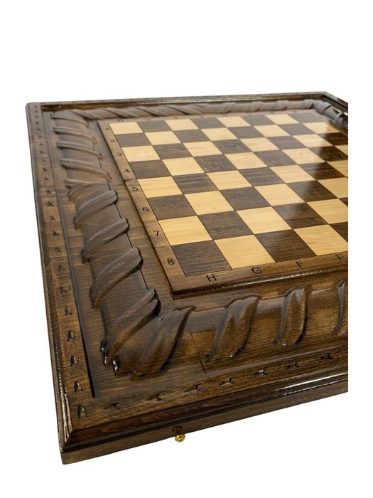 Joc sah si table din lemn masiv lucrat manual. Set table Royal 10013