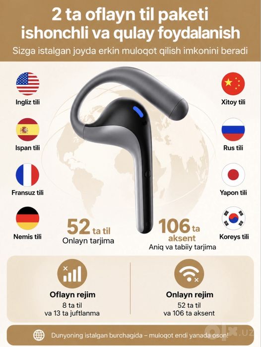 Переводчик Timekettle w4 pro. Ai tarjimon naushnik.Translator earbuds.