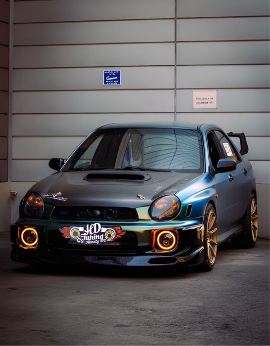 Губа на передний бампер Subaru Impreza GDB Лупатка