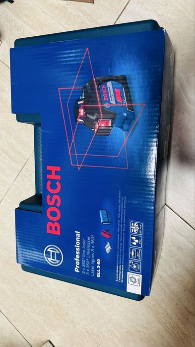 Nivela laser Bosch Profesional 3 linii 360 grade noua sigilata  model GLL 3-80