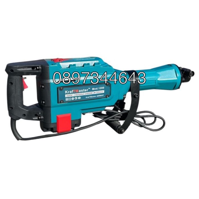 Електрически къртач 2400W в метален куфар KraftMaster