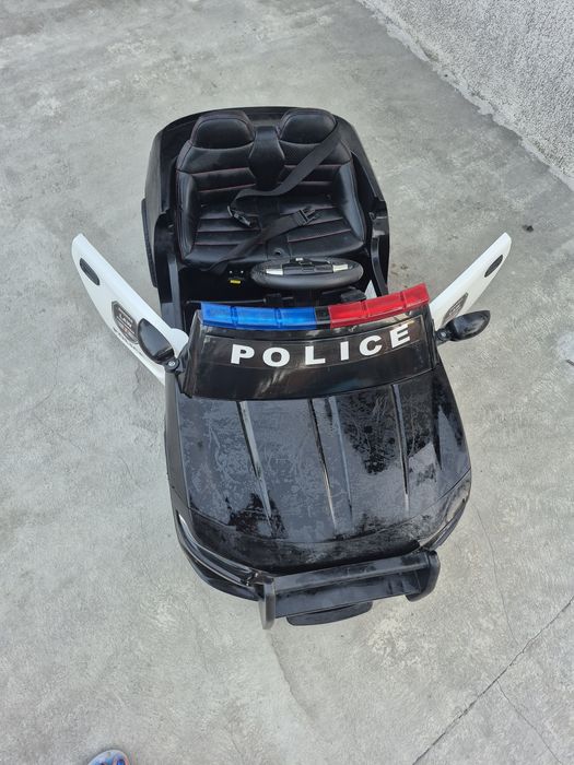 Mașină electrică de poliție pentru copii – 12V, două motoare, telecoma