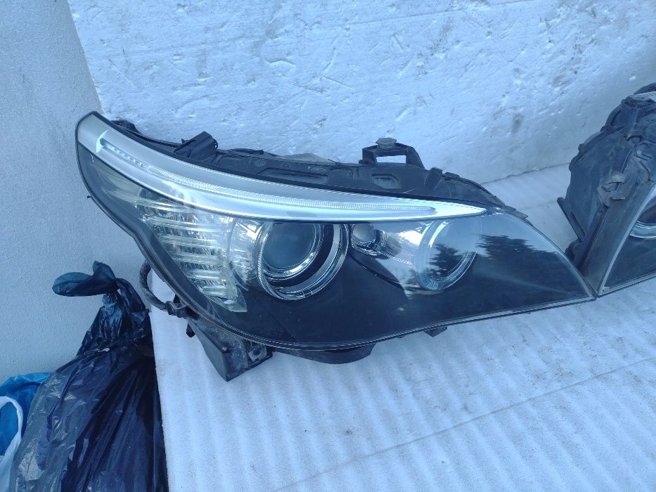 Bmw E60 E61 seria 5 facelift far stanga dreapta faruri xenon bixenon