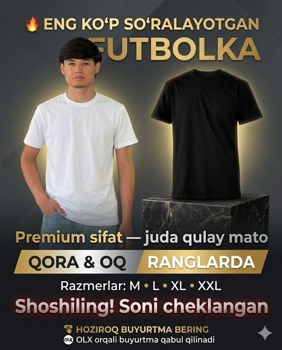 Qora oq futbolkalar
