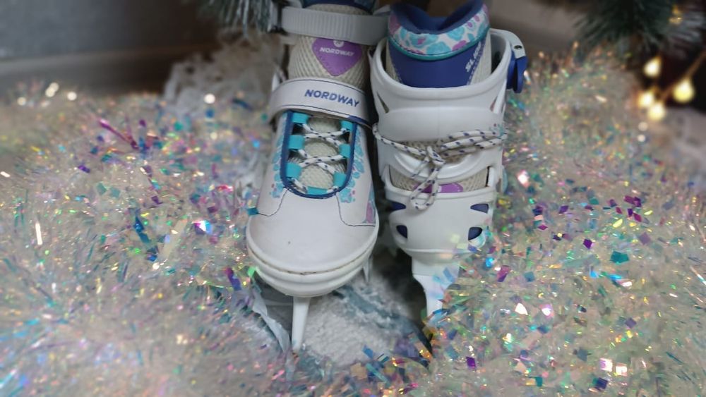 Коньки детские для девочки р 31-36